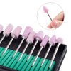 12Pcs Nail Drill Bits Polishing Buffing Electric Manicure Head Replacement Grinding Head with Case for Manicure Pedicure Nail Art Salon Polishing Tools, Pink