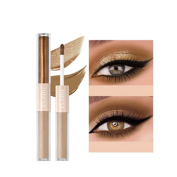 ELSOGO Liquid eyeshadow, dual-ended matte glitter 2-in-1 eyeshadow, long-lasting waterproof metallic liquid eyeshadow, velvet matte cream eyeshadow, shimmering shimmer eyeshadow makeup (03#)