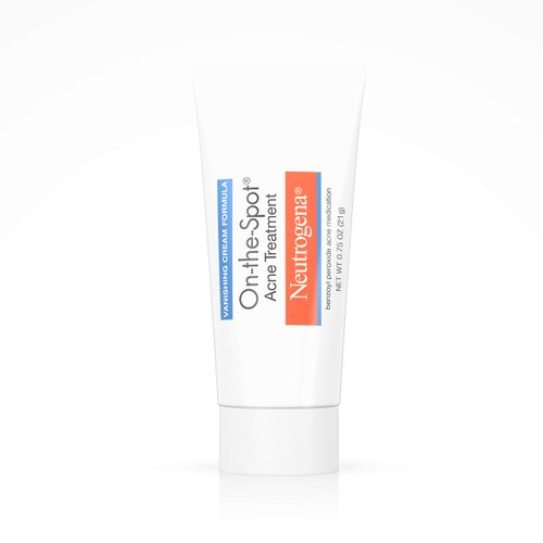 Neutrogena On-The-Spot Acne Spot Treatment with 2.5% Benzoyl Peroxide Acne Treatment Medication to Treat Face Acne, Gentle Benzoyl Peroxide Pimple Cream for Acne Prone Skin Care.75 oz