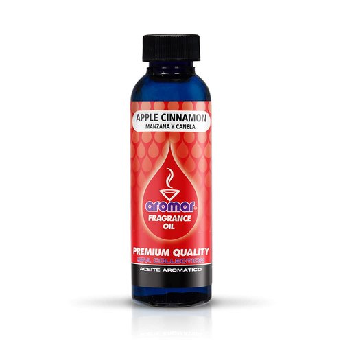 AROMAR Premium Fragrance Oil, Apple Cinnamon 2oz. Bottles. Long Lasting Aromatic Scent, Fresh and Revitalizing Aromatherapy for Living Room, Bedroom, and Kitchen