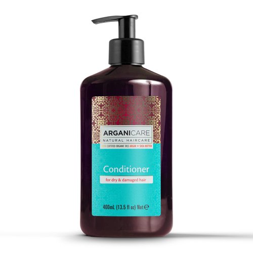 Arganicare Natural Argan Oil Deep Conditioner for Dry Damaged Hair - Enriched with Jojoba Oil, Shea Butter & Silk - Moisturizing Conditioner for Men, Women and Kids with Vitamins B5 & E | 13.5 fl oz