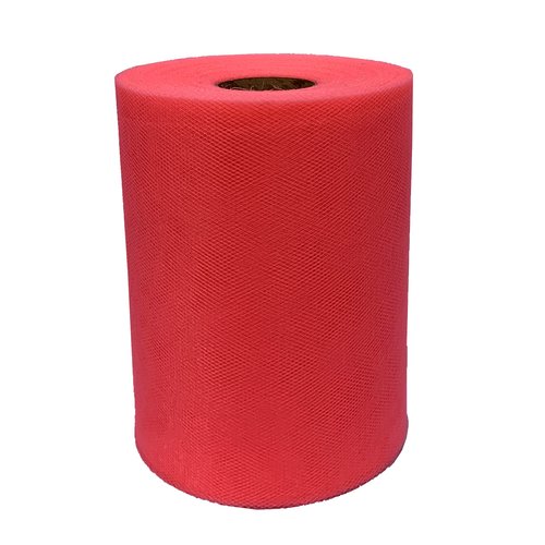 Coral Tulle Wedding Reception Decor - 6" x 100 Yards, Fabric Netting Ribbon, Easter, Wreath, Garland, Swag, Veil, Streamers, Gift Wrapping, Bows, Christmas, Valentine's Day