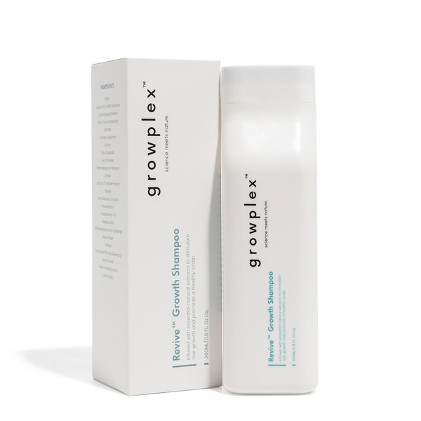Growplex Revive Hair Strengthening Shampoo – With Biotin, Caffeine, Rosemary & Niacinamide – Supports Thicker, Fuller-Looking Hair – Sulfate-Free – 250ml