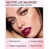 Lip Stain Marker Pen-1Pcs Rose Pink Hydrating Lip Tint Marker, Longlasting Waterproof Smudgeproof lip tint stain Lip Color, Matte Lip Marker Stain Liquid Lip Liner Pencil, Lip Makeup Gift for Women-03