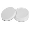 Foraineam 48 Pack 2 oz White Lip Balm Tin Cans - Aluminum Round Cosmetic Sample Containers with Screw Lid - Metal Empty Tins Storage Travel Tin Jars