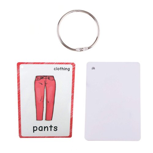 SANTSUN Set of Clothing Flash Cards for Toddlers(36 pc) | Kids Learning Flashcard & Montessori Pocket Cards Toys | Perfect for Pre-K Decor Background Wall Stickers, Teacher/Autism Therapists Tools