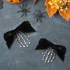 Halloween Skeleton hands Hair Clips Goth Hair Clips Skull Hair Clip Halloween Hair Accessories Halloween Hair Clips For Women Girls (2PCS)