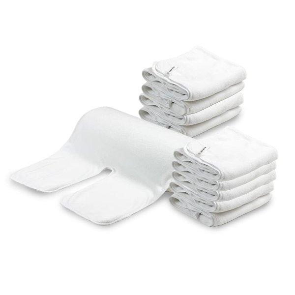 Zemits SkinPerfect Luxury Spa Facial Towel | for Esthetician, Cosmetologist, Massage Therapist | Microfiber Soft | Set of 10 - White