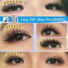 3D Effect Qeelasee 40d Lash Clusters Eyelash Extensions Wispy DIY Individual Eye Lashes Natural Volume 240pcs Mix9-16mm (3D effect, 40D-MIX9-16)