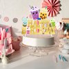 Bubble Birthday Party Cake Topper Bubble Milk Tea Gold Glitter Happy Birthday Cake Topper Funny Boba Tea Birthday Decoration for Bubble Theme Party Pearl Milk Tea Party Baby Shower Supplies