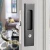 6.3" Privacy Pocket Door Lock Hardware, Sliding Barn Door Lock with Keys,Concealed Recessed Door Handle Door Lock Furniture Hardware Door Locks for Many Scenarios Bathroom, Barn,Bedroom (Black)