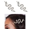 Silver Rhinestone Snake Hair Clip for Women Snake Hair Barrettes Metal Snake Clips Hair Accessories for Women Girls 2Pcs Punk Snakes Hair Pins for Halloween Costumes Cosplay