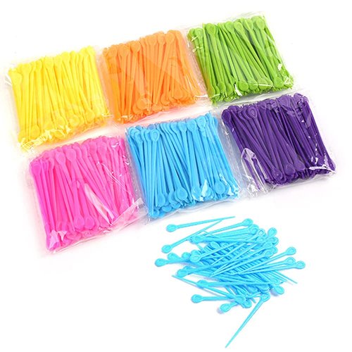 300Pcs Plastic Hair Roller Picks Pin Hair Curler Roller Pin Hairdressing Tool for Hair Curling Styling Accessories, Random Color