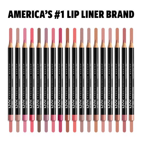 NYX PROFESSIONAL MAKEUP Slim Lip Pencil, Long-Lasting Creamy Lip Liner - Bloom