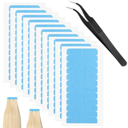 Abeillo 120PCS Hair Extension Tape, Adhesive Tape in Tape Replacement, Double Sided Tape for Hair Extensions, Wig Tape Beauty Tools, Tape for Hair Extensions (Blue)