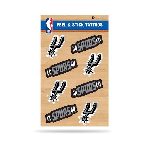 Rico Industries NBA Basketball San Antonio Spurs Peel & Stick Temporary Tattoos - Eye Black - Game Day Approved!