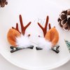 Soochat Christmas Hair Clips Reindeer Ears Hair Clips Deer Ears Hair Clips for Xmas Party Cosplay Hair Accessories