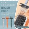 YQkoop Hair Brush Cleaner, 2-In-1 Comb Cleaning Tool, Brush Cleaner Mini, Rake for Removing Hair Dust from Home and Salon Use, Non-Slip Handle, Efficient Rake Design, Grey