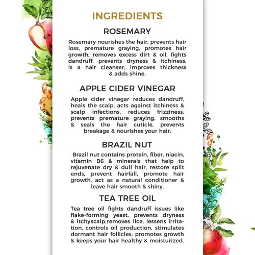 Anti Dandruff Shampoo - Sulfate-Free, Dry Scalp Soothing, Itchy Scalp Relief, Tea Tree Oil & Apple Cider Vinegar, Paraben Free Shampoo - Best Shampoo for Dandruff, Flakes, Itching & Scalp Care