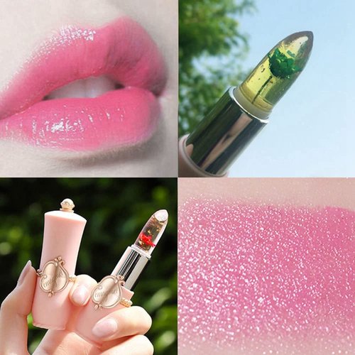 Seazoon Moisturizer Long-lasting Jelly Flower Lipstick Makeup Magic Color Changing Lipstick Lazy Lipstick Waterproof Crystal Lip Gloss Clear Lipstick #5