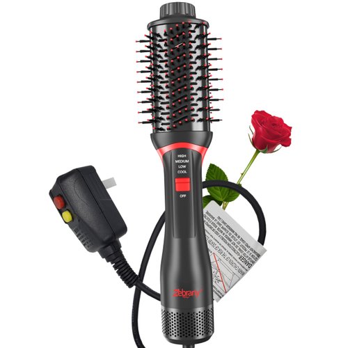 Hot Air Brush Styler and Dryer, Hair Dryer Brush Blow Dryer Brush in One - Blowdryers Brush for Hair, Round Blowout Brush Hair Dryers for Women