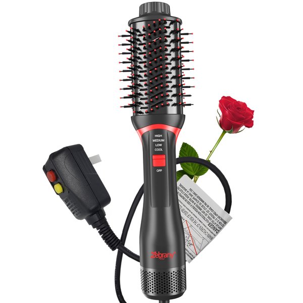 Hot Air Brush Styler and Dryer, Hair Dryer Brush Blow Dryer Brush in One - Blowdryers Brush for Hair, Round Blowout Brush Hair Dryers for Women