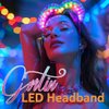 GORTIN Light Up Headband LED Mermais Headbands Blue Glow Headpiece Halloween Costume Headband Hair Accessories for Women