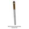 Tootloo Professional High PRO Precision Concealer Brush 2-Tone (Off-White and Light Brown) synthetic bristles 6-3/4" Black Wooden Handle. For eye shadow, blush, powder, foundation, and lips. (white)