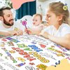 SICOHOME Positive Affirmations Coloring Tablecloth for Kids - 46x33 inch Today is a Good Day to Giant Coloring Poster Art Craft for School Classroom Birthday Activities Party Supplies