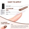 RARJSM Gel Nail Polishes Set of 6pcs Brown Coffee Wine Red Burgundy Nude Purple Pink Champagne Gold Glitter Winter Color Gel Polish Soak Off Curing Require Nail Manicure Salon Beginner DIY at Home
