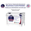 Marketing Holders Outdoor Business Card Holder Clear Lid Holds 3.5" x 2" Cards Advertising Vehicle Box with Double Sided Tape and Hanging Hardware Clear Acrylic