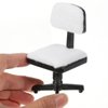 NUOBESTY Miniature Computer Simulation Office Furniture Dollhouse Accessories Mini Desktop Chair Keyboard Model for Dollhouse Black