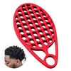 KOUPA Magic Silicone Curly Hair Brush, One Piece Twist Curl Comb for Afro Curls, Washable Hair Tool for Men Women, Red, 1 Piece