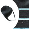 Shinon Bangs Hair Clip in Human Hair Bangs Unprocessed Fringe Hair with Temple Thick Bangs 1b Black Color
