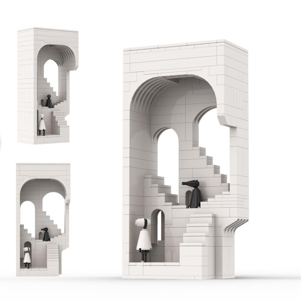 LUXEBLOCKS Adult Art Bricks Set- an Artistic Shape of The Building Blocks Set Artworks Decor, Pure White Art Toy-207pcs Compatible for Lego Bricks, Great Present of Brick Set Art Decoration for Lady.