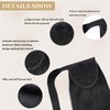JIAMEISI Ponytail Extension Human Hair Wrap Around Clip in Hair Piece Ponytail Extension Human Hair Straight Ponytail For Black Women with Magic Paste 70G(16 inch, Black #1)