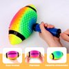 AMOR PRESENT Shindel Inflatable Football, 9 Inches Rainbow Rubber Football Mini Football for Kids Adults Football Party Favors, Fun Outdoor Toss Games, Pet Training Sports Toys