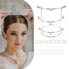 HOLIDYOYO Table Top Display Stand Tiara Crown Display Stand 3 Tiers Headband Display Stand Hair Supplies Organizer for Home Shop Store Hair Crown Tiara Display Headbands for Girls