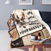 Basset Hound Dog Blanket Cute Basset Dog Decor Throw Blanket Super Warm Soft Plush Lightweight Fleece Flannel Animal Blanket Gifts for Girls Women Boys for Winter Couch Bedding 40"X50"