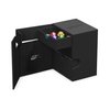 Ultimate Guard Flip 'n' Tray 133+, Deck Case for 133 Double-Sleeved TCG Cards + Dice Tray, Black, Independent Magnetic Closure & Microfiber Inner Lining