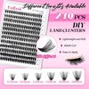 DIY Lash Extension Kit Lash Clusters Kit 240 Pcs Lash Bond and Seal Cluster Lashes D Curl with Lash Tweezers for Eyelash Extension Kit at Home Individual Lashes Kit (Kit 40D-0.07D, 12-18mm)