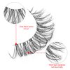 DSLONG Cat Eye Lashes Looks Like Eyelash Extensions, Russian Strip Clear Band Natural Look Wispy Lashes, D Curl Volume Cross Multi layered Invisible Band Eyelashes (02B)