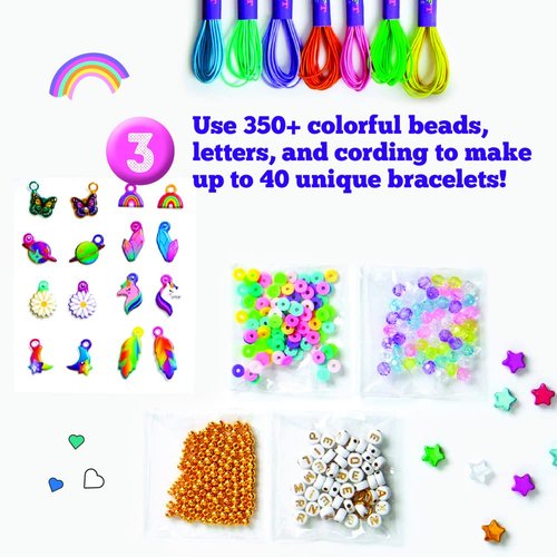 Craft-tastic — DIY Fortune Bracelets — Craft Kit — Create The Fortune Teller, Use Matching Scratch-Off Cards, and Discover which Bracelets to Make — for Ages 8+