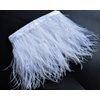 HAPPY FEATHER 2 Yards 5-6inch White Ostrich Feathers Trim Fringe for DIY Dress Sewing Crafts Costumes Decoration