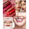 Matte Liquid Lipstick for Women,1Pcs Highly Pigmented Color Lip Stain Tint,Super Velvet Matte Lip Gloss,Up to 16H Wear Lipstain,Long Lasting Waterproof Lipgloss,Non-Stick Cup Lip Makeup-05# Ruby Red