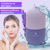 VELORA Silicone Ice Roller for Face and Eyes - Reusable Ice Mold for Puffiness Relief, Bright Skin, Fine Lines, Pores, Acne - Ice Face Roller (Purple)