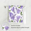 Summer Purple Lavender Soft Hand Towels 30x15,Decorative Spring Cute Floral Flower Fingertip Kitchen Dish Towels Washcloth for Bathroom, Hotel, Gym and Spa