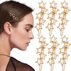 HINZIC 6Pcs Gold Star Hair Clips Vintage Cluster Star Hair Pin Barrettes Metal Hoop Star Head Clip Space Hair Accessories for Women Girls Gift