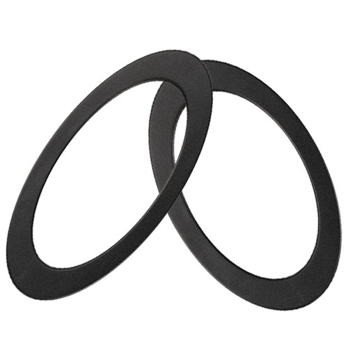 AUROX Metal Rings Sticker for Pop Socket Magnetic Grip, Metal Ring Adhesive Sticker Rings, Universal Magnetic Wireless Charger Conversion Kit for iPhone 16/15/14/13/12, Galaxy S23/S22, 2Pcs (Black)