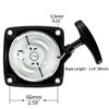RUTU 63022 Pull Start Starter Recoil Replacement for 52cc 2HP Earth Auger, 43cc 49cc 52cc Pocket Bike Gas Petrol Scooter X1 X2 X8 - Upgraded Wheel Core & Recoil Spring, Thick Housing, Aluminum Gasket